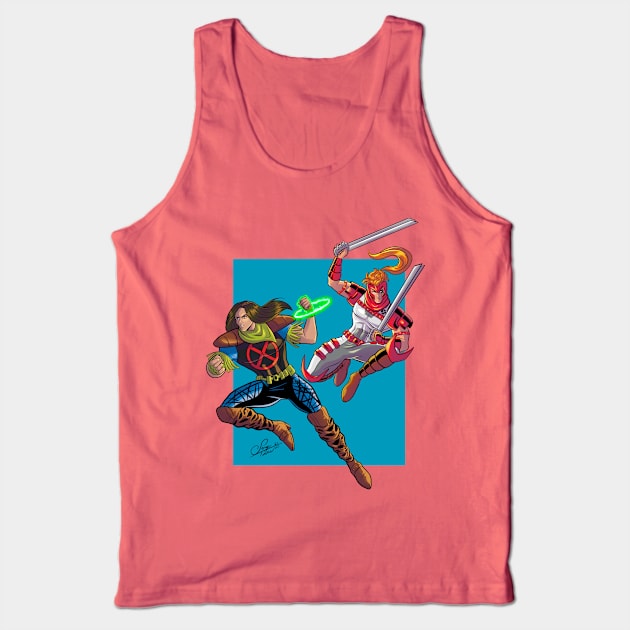 Classic Rictor and Shatterstar Tank Top by sergetowers80